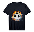 Soccer Ball Ice Splash Flame Fire T-Shirt - Fun Novelty Design for Adults - T-Shirt, Sweatshirt, Hoodie