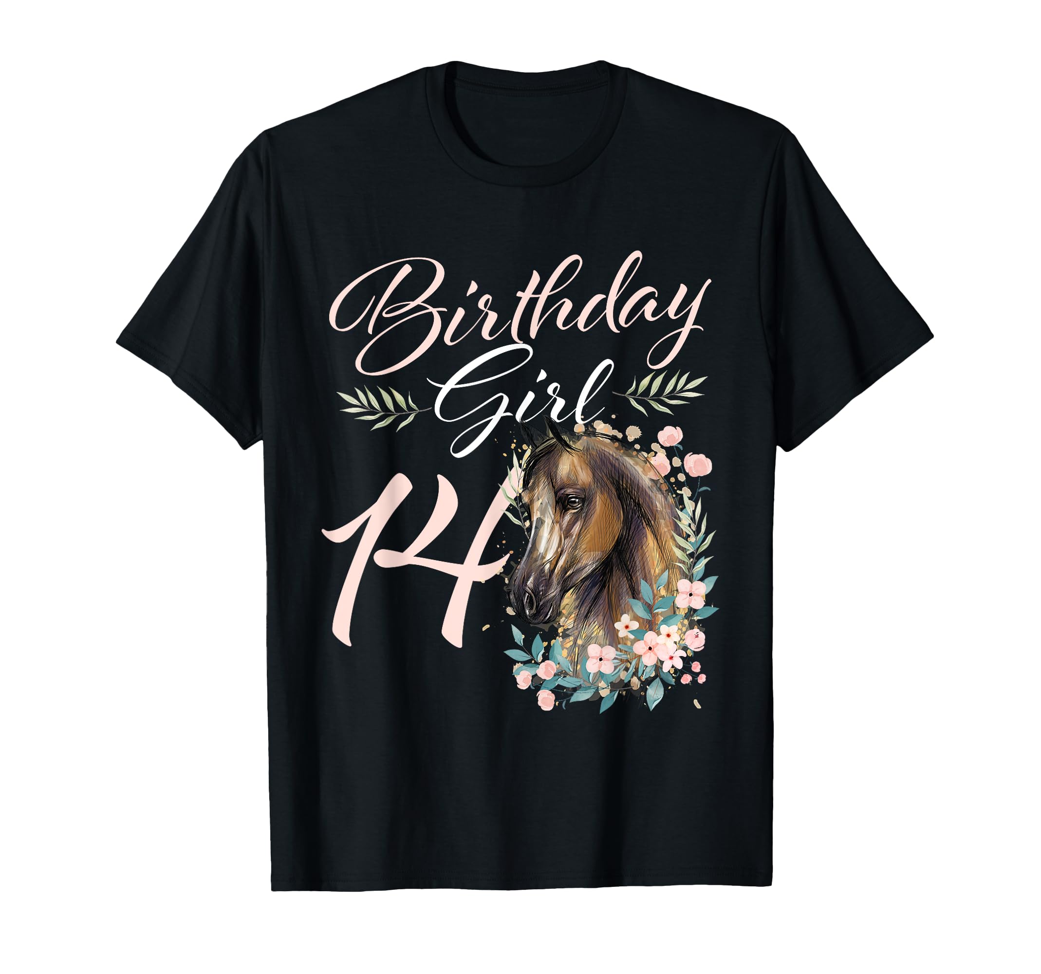 14Th Birthday Horse Lover 14 Years T-Shirt - Novelty Apparel for Adults - T-Shirt, Sweatshirt, Hoodie