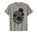 Linocut Flower Block Peonies Boho T-Shirt - Custom Art Print Unisex - T-Shirt, Sweatshirt, Hoodie