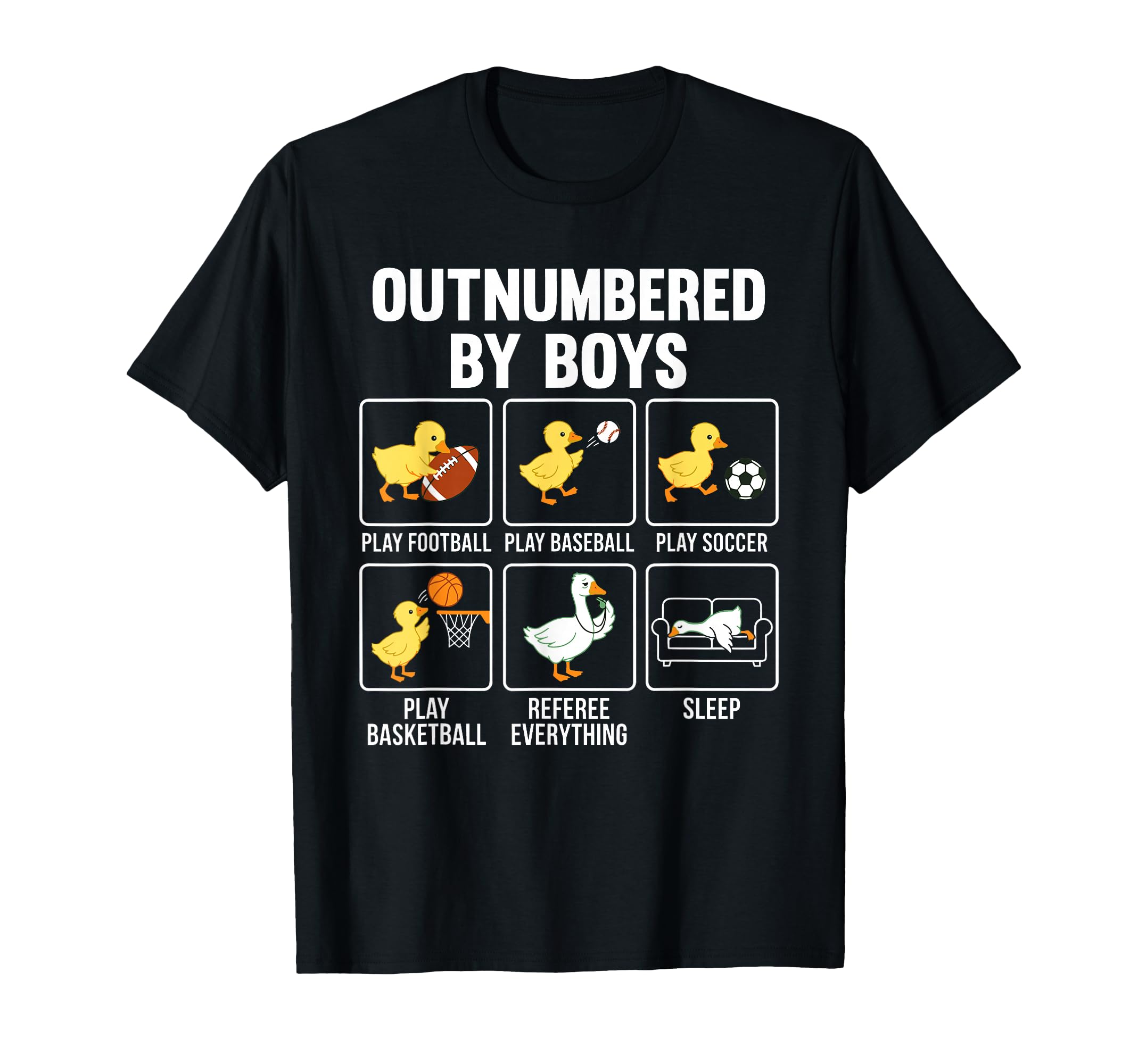 Outnumbered Ducklings Football T-Shirt - Minimalist Print for Adults - T-Shirt, Sweatshirt, Hoodie