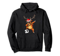 Funny Dabbing Reindeer Dab Soccer X Mas Hoodie - Fun Novelty Design Unisex - T-Shirt, Sweatshirt, Hoodie
