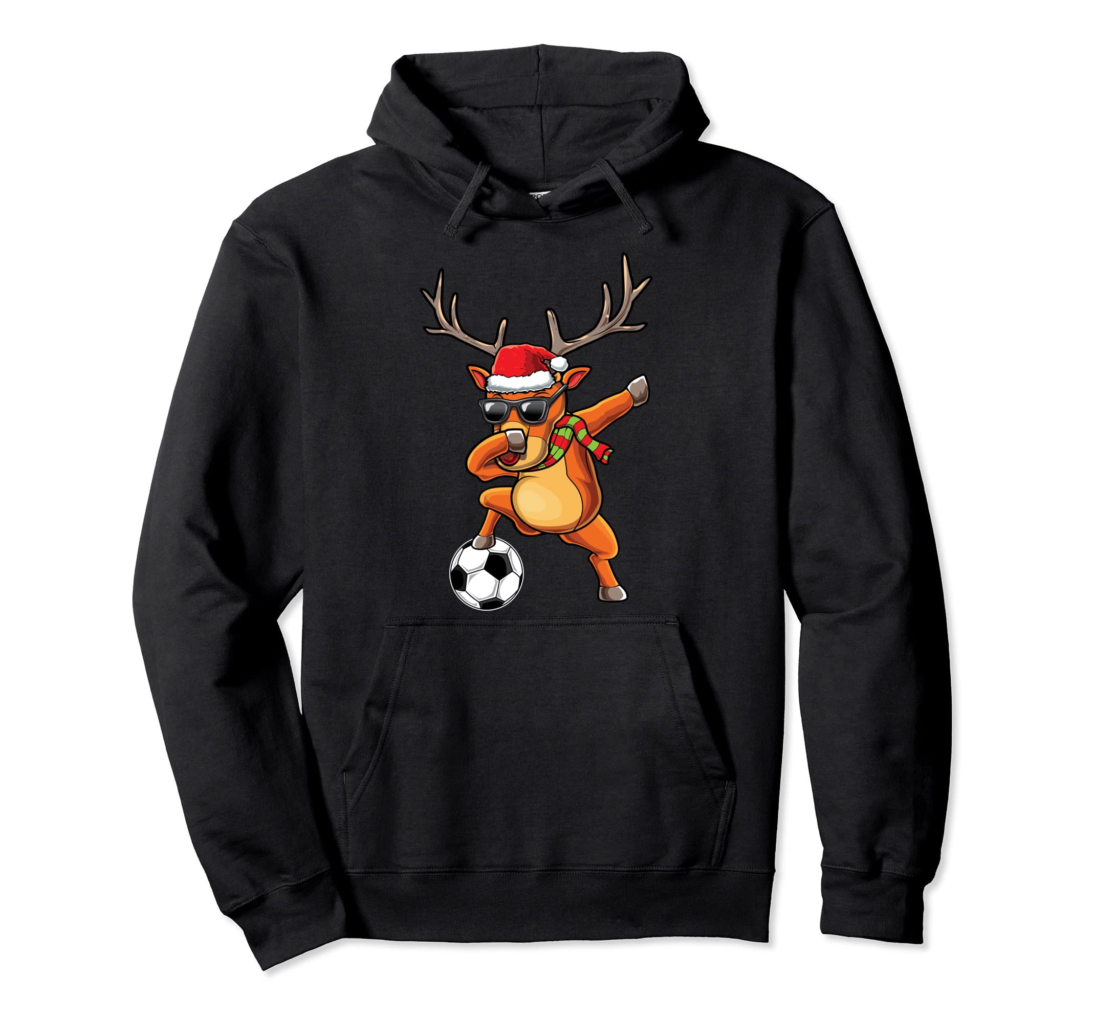 Funny Dabbing Reindeer Dab Soccer X Mas Hoodie - Fun Novelty Design Unisex - T-Shirt, Sweatshirt, Hoodie