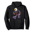 Funny Bald Eagle Roller Skates Hoodie - Fun Novelty Design for Adults - T-Shirt, Sweatshirt, Hoodie