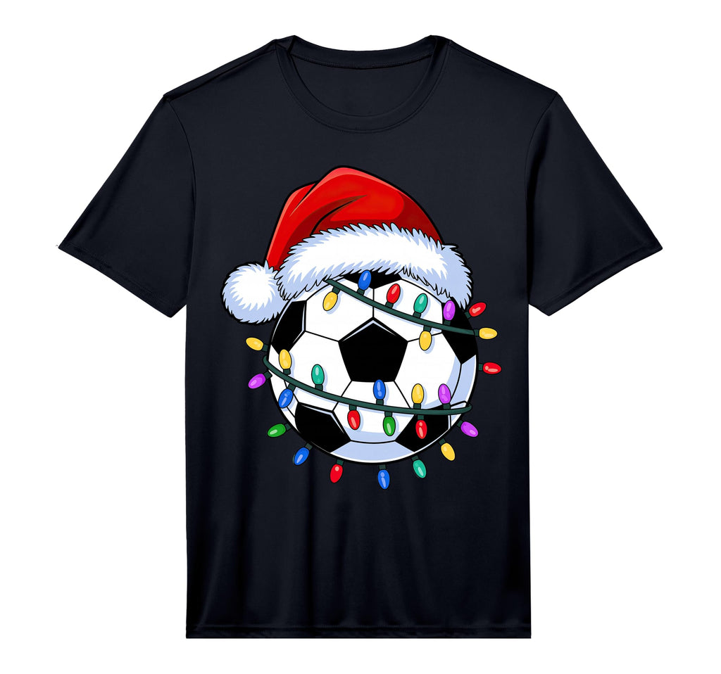 Santa Soccer Ball Soccer Performance T-Shirt - Minimalist Print Unisex - T-Shirt, Sweatshirt, Hoodie