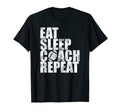 Mens Eat Sleep Coach Funny Football T-Shirt - Unique Graphic Unisex - T-Shirt, Sweatshirt, Hoodie