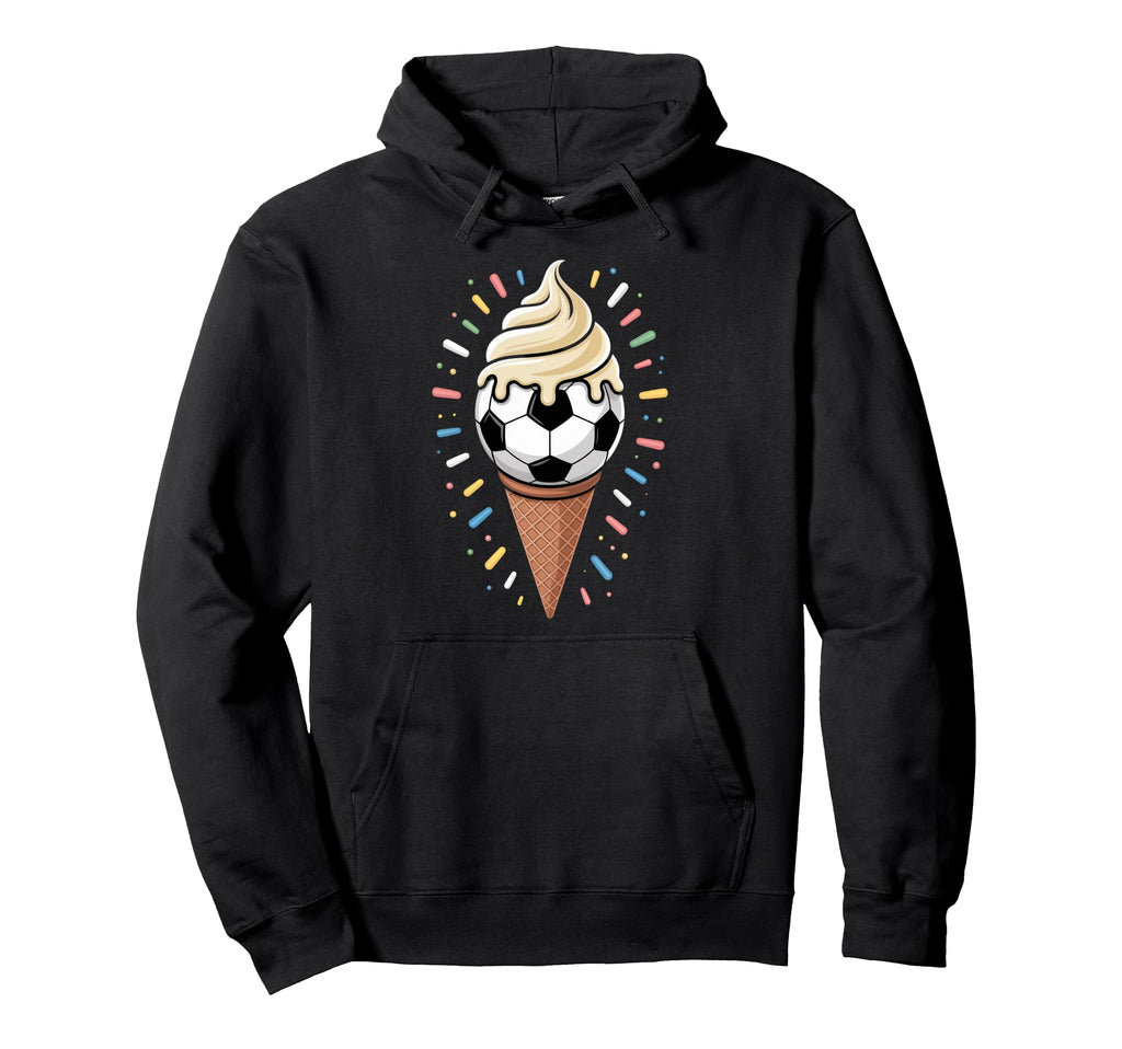 Soccer Ice Cream Drip Game Soccer Hoodie - Fun Novelty Design Men Women - T-Shirt, Sweatshirt, Hoodie