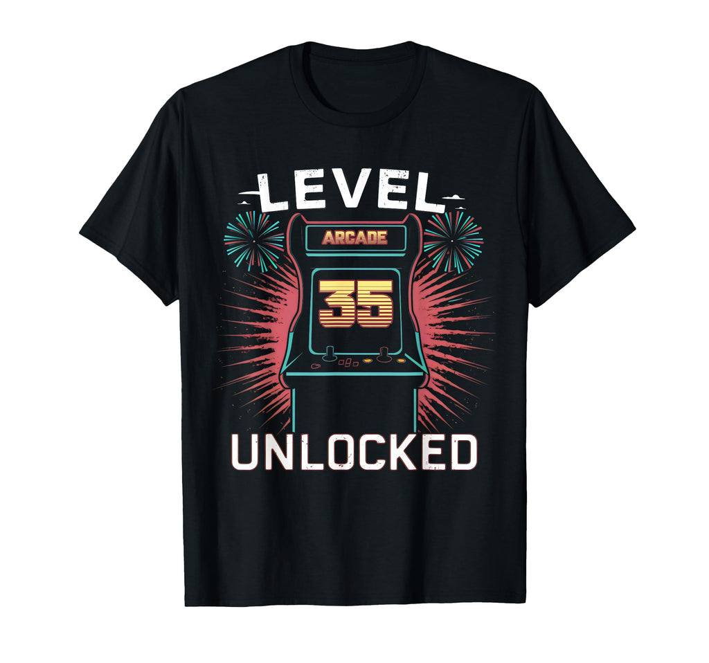 Level 35 Unlocked Video Game 35Th T-Shirt - Streetwear Style Men Women - T-Shirt, Sweatshirt, Hoodie