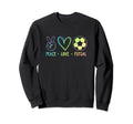 Peace Love Futsal Indoor Soccer Sweatshirt - Aesthetic Graphic Men Women - T-Shirt, Sweatshirt, Hoodie