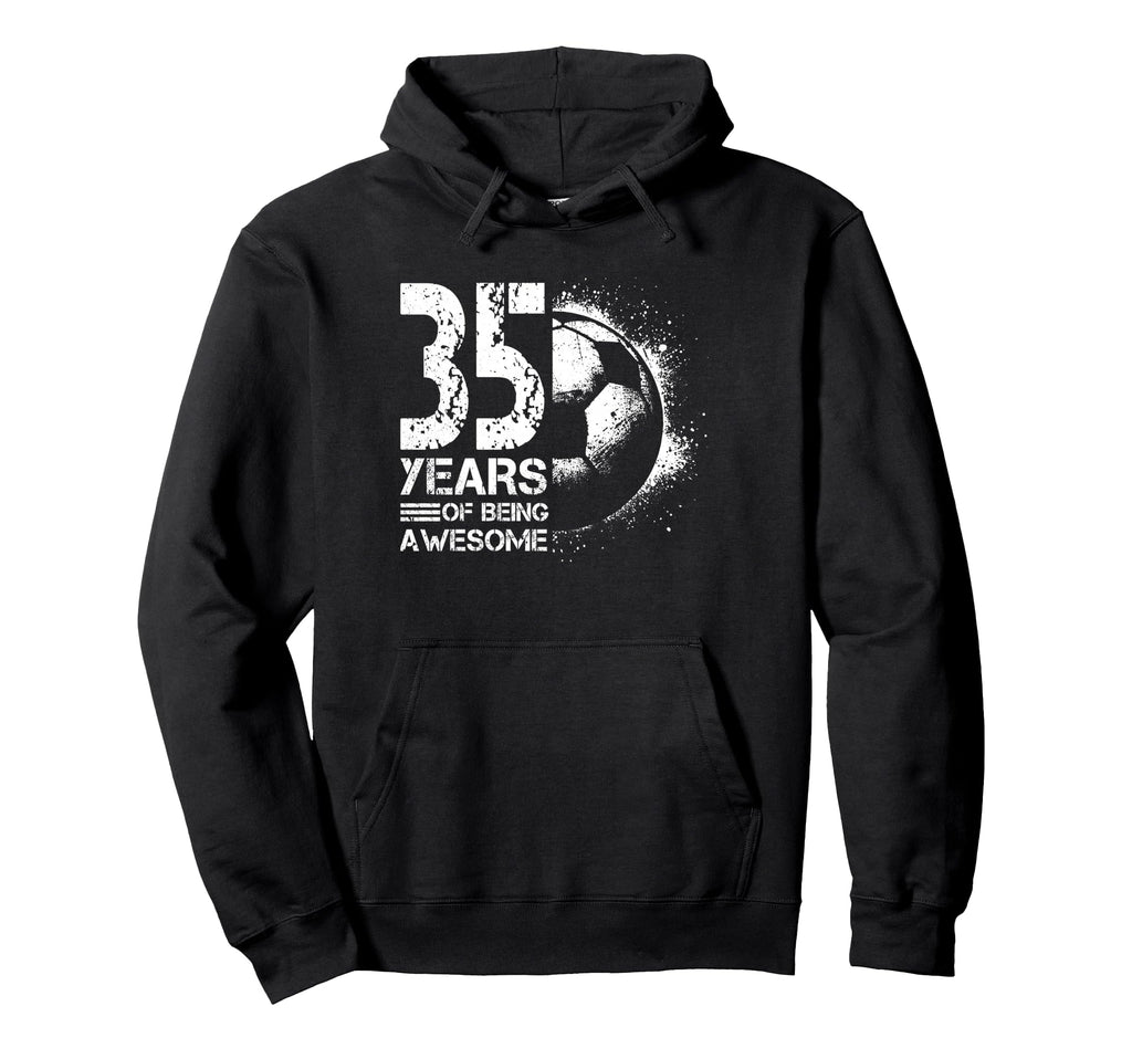 35Th Birthday Soccer Player Football Hoodie - Minimalist Print Men Women - T-Shirt, Sweatshirt, Hoodie