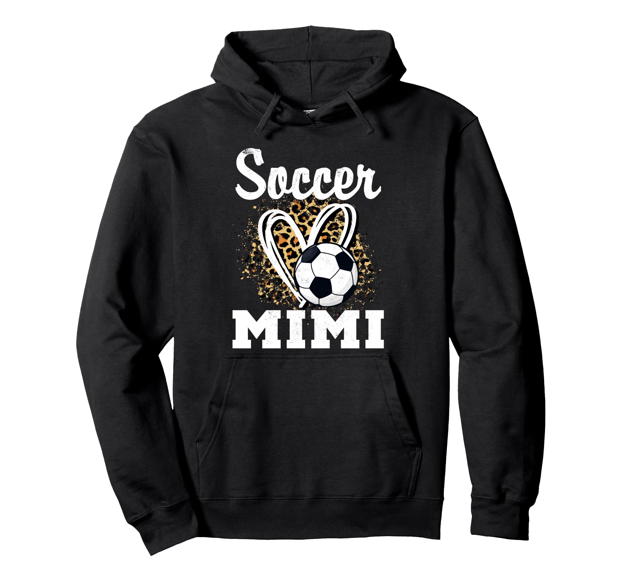 Soccer Mimi Leopard Heart Grandma Hoodie - Fun Novelty Design Unisex - T-Shirt, Sweatshirt, Hoodie