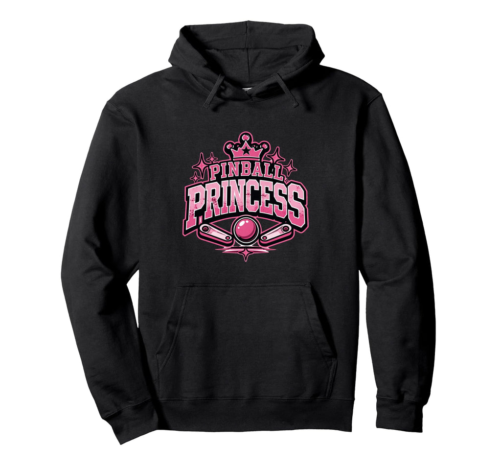 Pinball Princess Machines Funny Arcade Hoodie - Graphic Print Men Women - T-Shirt, Sweatshirt, Hoodie