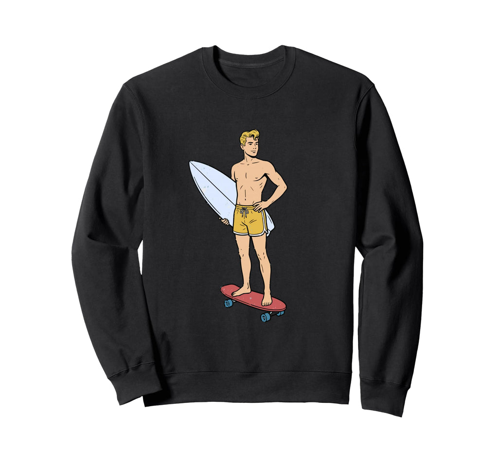 Surf California Laguna Beach Surfer Sweatshirt - Aesthetic Graphic Unisex - T-Shirt, Sweatshirt, Hoodie
