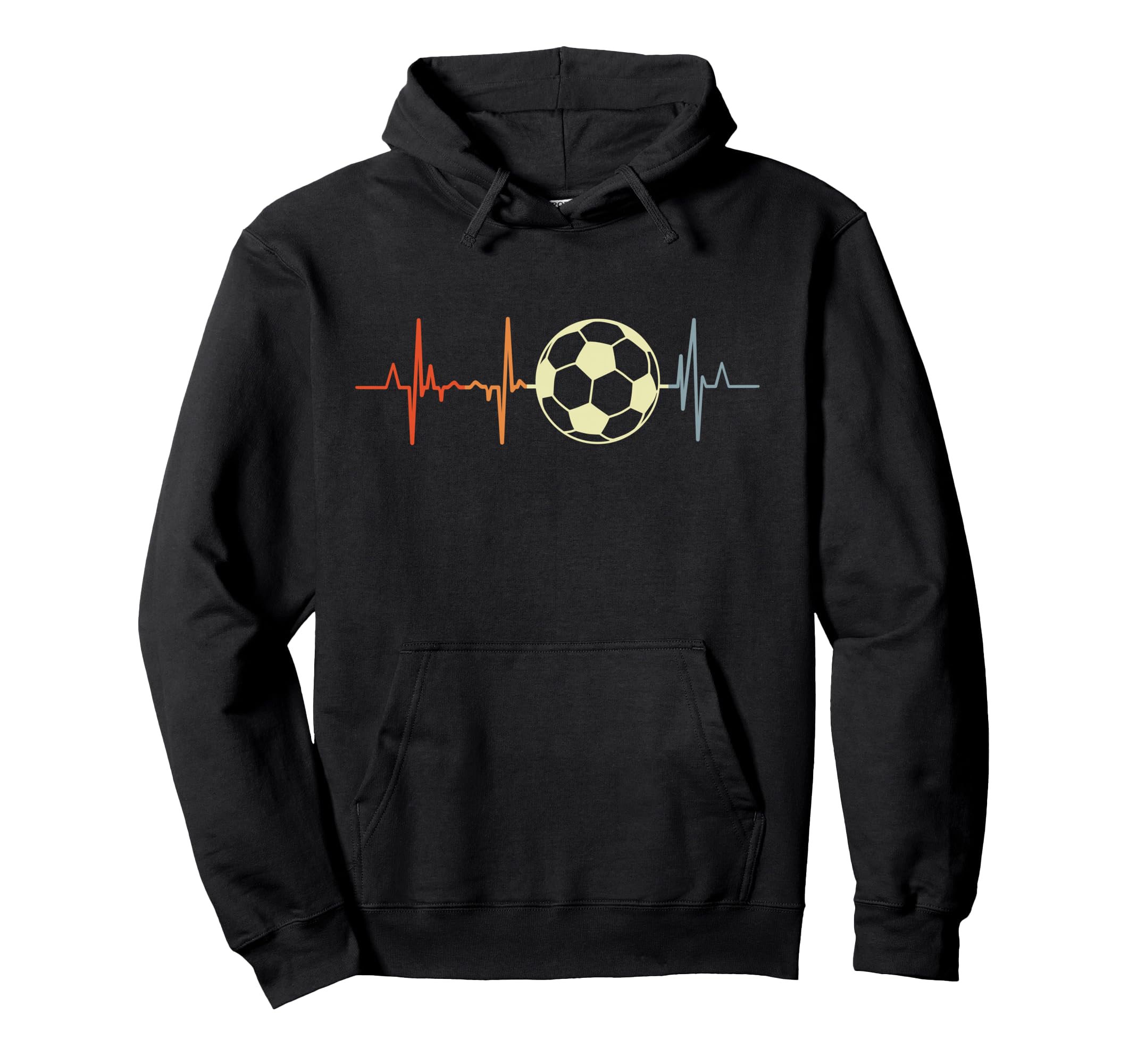 I Love Soccer Heartbeat Football Hoodie - Trendy Graphic for Adults - T-Shirt, Sweatshirt, Hoodie