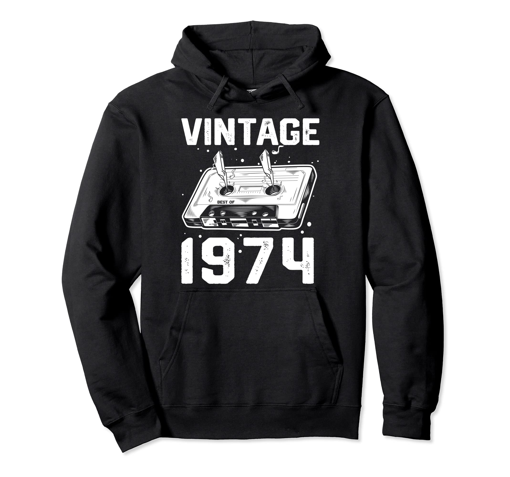 Birthday Best 1974 Bday 1974 Cassette Tape Hoodie - Graphic Print Unisex - T-Shirt, Sweatshirt, Hoodie