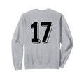 Number 17 Backside 80S 90S Team Sweatshirt - Fun Novelty Design for Adults - T-Shirt, Sweatshirt, Hoodie