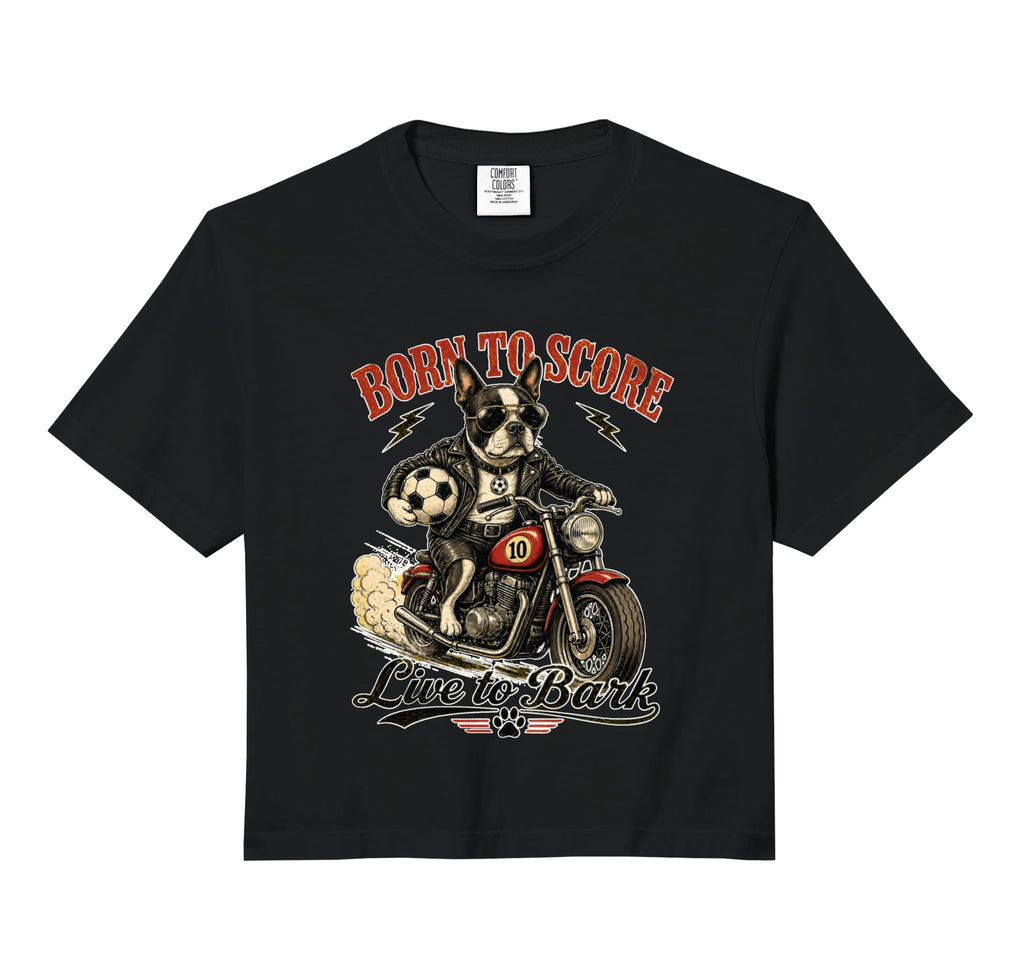Boston Terrier Motorbike Love Footbal Hoodie - Custom Art Print Unisex - T-Shirt, Sweatshirt, Hoodie