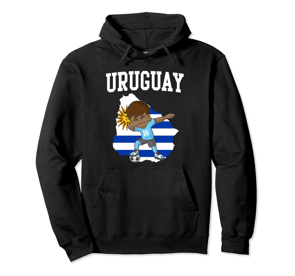 Uruguay Soccer Player Dabbing Hoodie - Graphic Print Unisex - T-Shirt, Sweatshirt, Hoodie