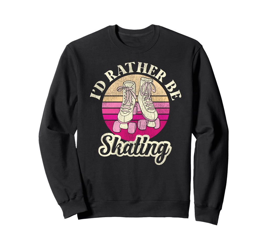 Roller Skating Skate 1970S Sweatshirt - Fun Novelty Design for Adults - T-Shirt, Sweatshirt, Hoodie