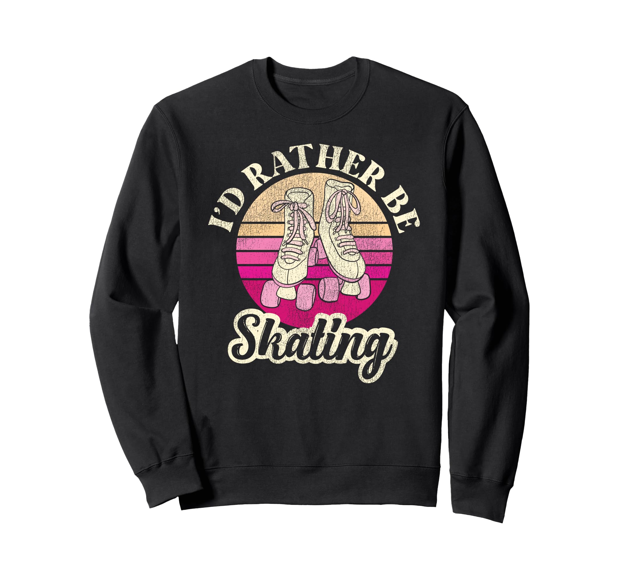 Roller Skating Skate 1970S Sweatshirt - Fun Novelty Design for Adults - T-Shirt, Sweatshirt, Hoodie