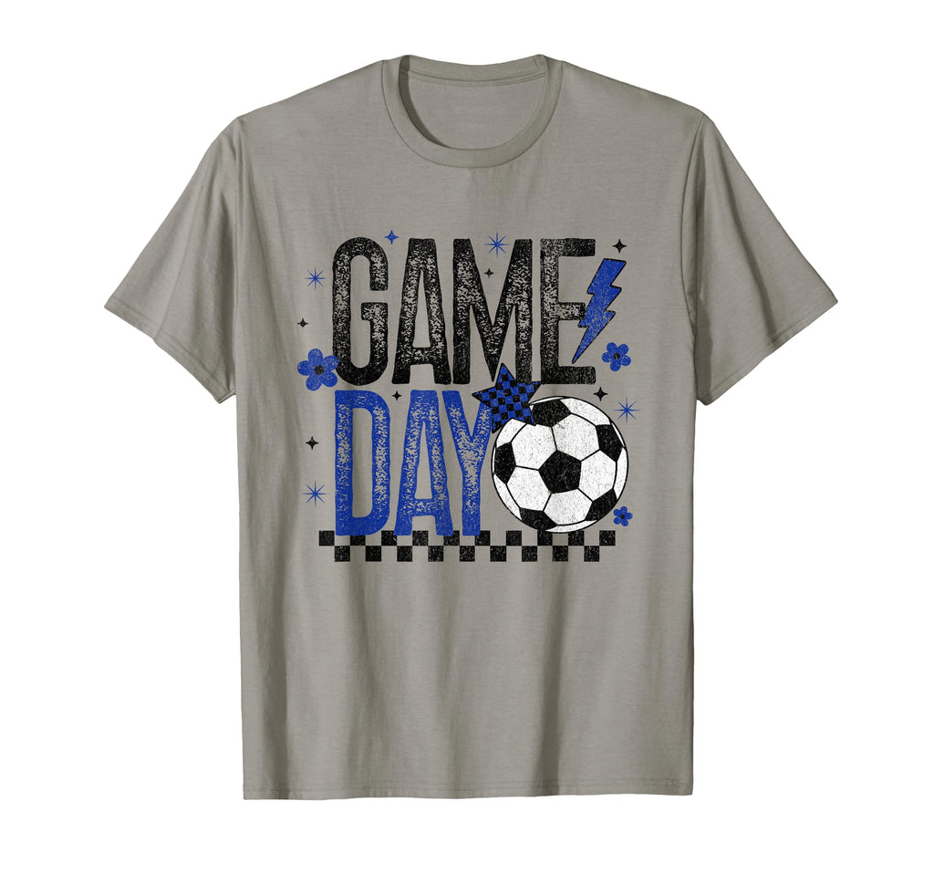 Game Day Soccer Season Checkered Black T-Shirt - Aesthetic Graphic Unisex - T-Shirt, Sweatshirt, Hoodie