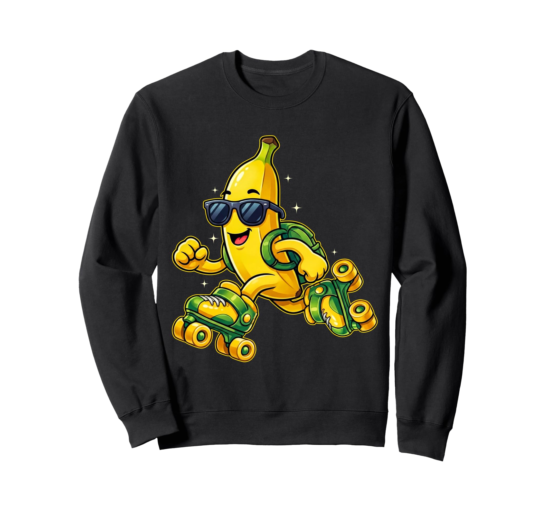 Funny Banana Roller Skates Skater Sweatshirt - Novelty Apparel Unisex - T-Shirt, Sweatshirt, Hoodie