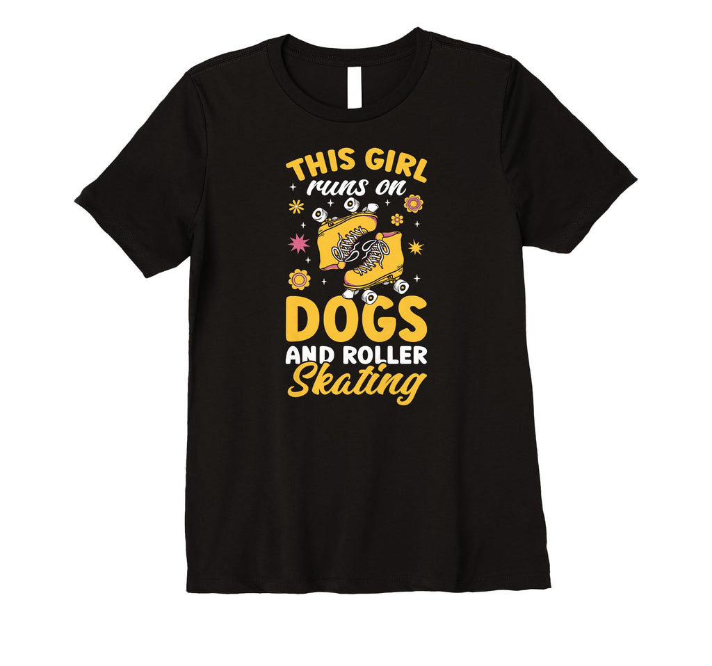 Rollerskate Runs Dogs And Roller Skating T-Shirt - Trendy Graphic Men Women - T-Shirt, Sweatshirt, Hoodie