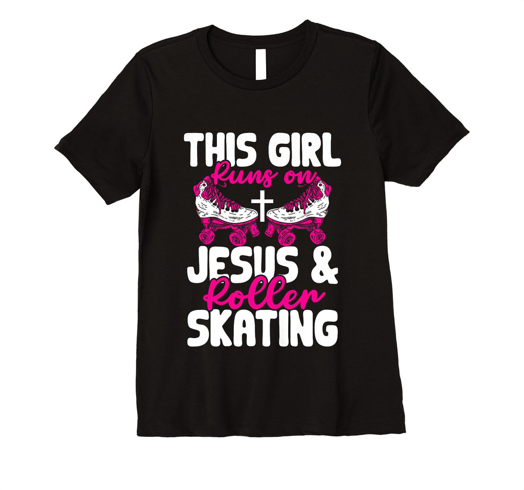 This Runs Jesus And Roller Skating T-Shirt - Aesthetic Graphic Men Women - T-Shirt, Sweatshirt, Hoodie