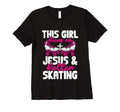 This Runs Jesus And Roller Skating T-Shirt - Aesthetic Graphic Men Women - T-Shirt, Sweatshirt, Hoodie