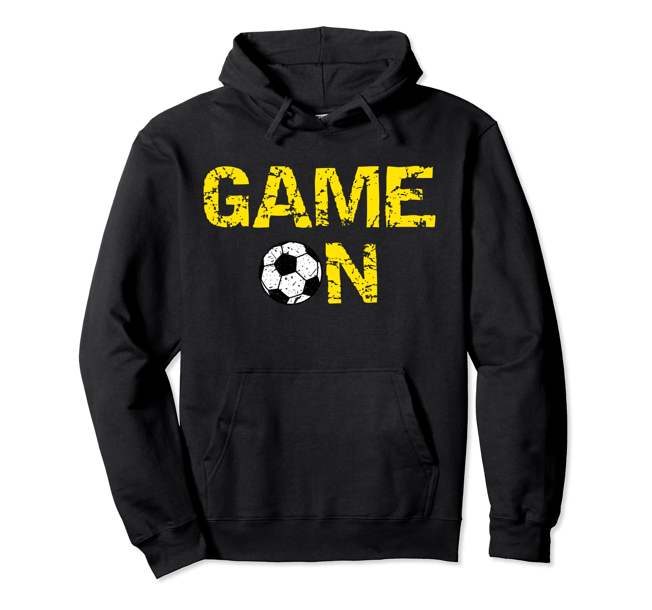 Game Soccer Ball Football Yellow Gold Hoodie - Unique Graphic Men Women - T-Shirt, Sweatshirt, Hoodie