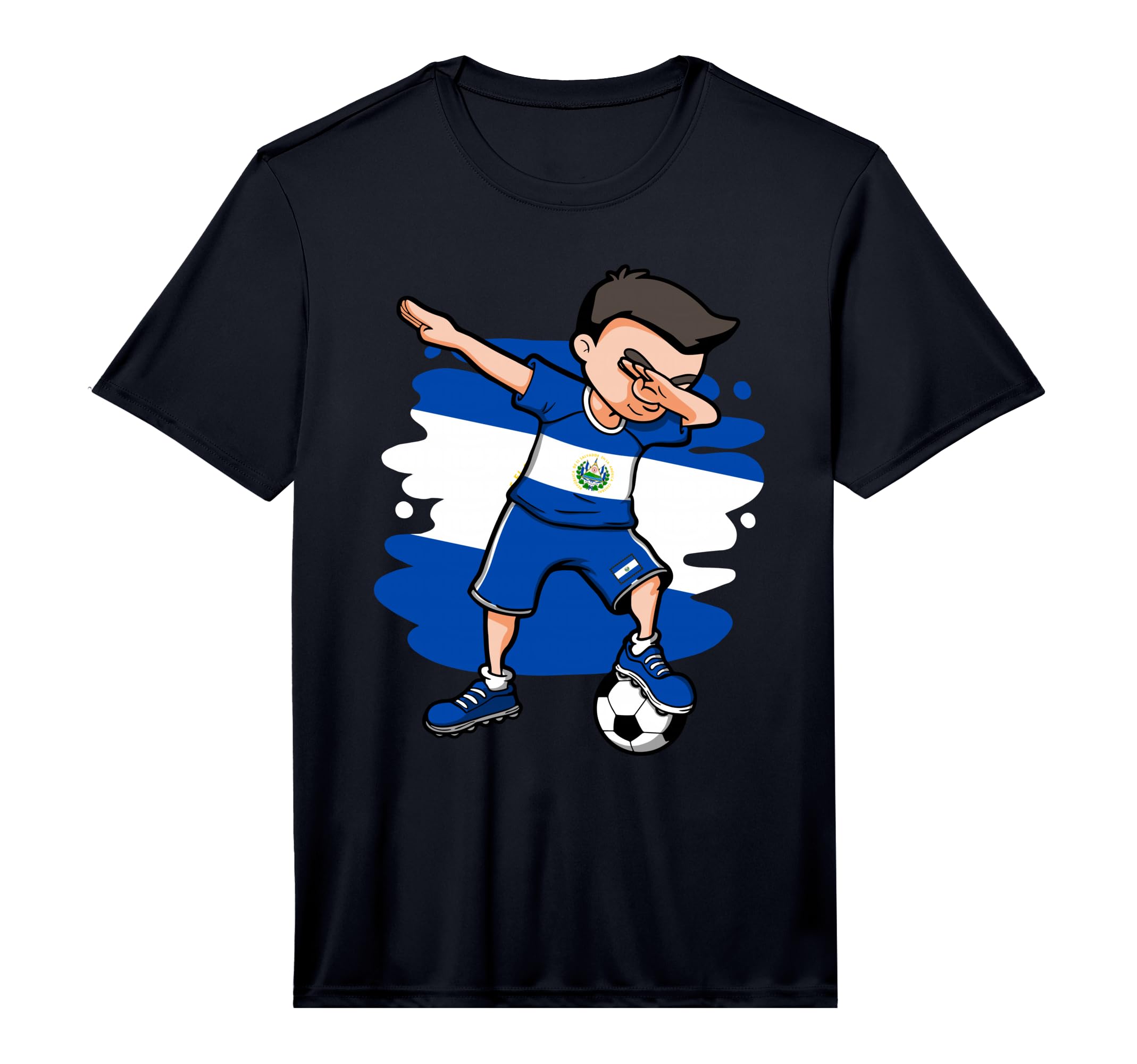 Dabbing Soccer El Salvador Fans Jersey T-Shirt - Unique Graphic Unisex - T-Shirt, Sweatshirt, Hoodie