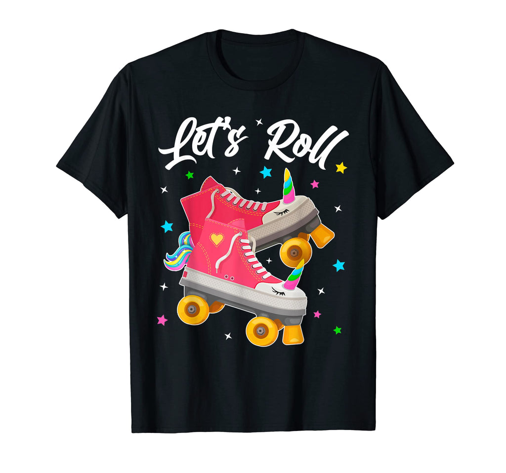 Lets Roll Roller Unicorn Skating T-Shirt - Trendy Graphic for Adults - T-Shirt, Sweatshirt, Hoodie
