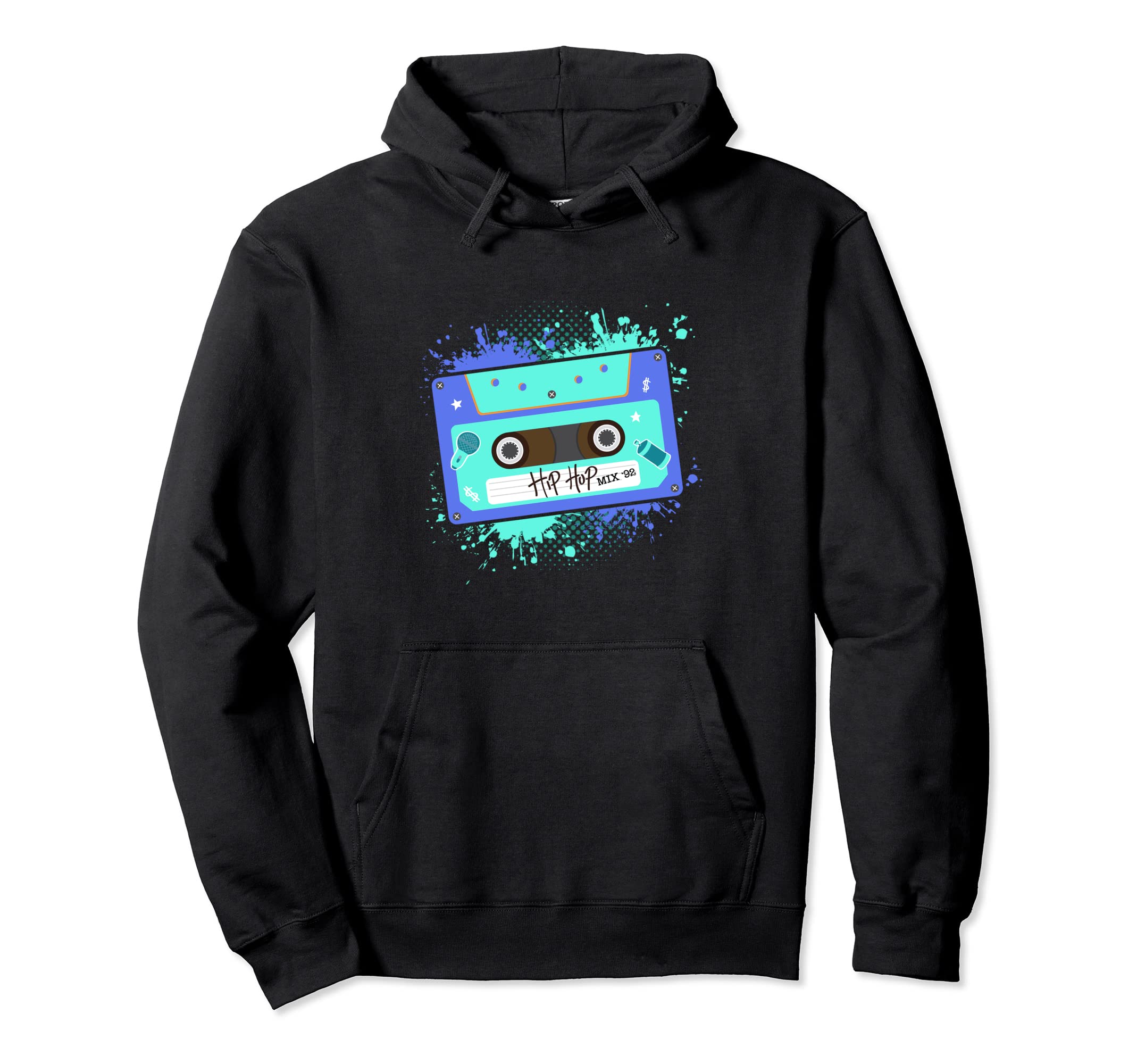 Hip Hop Playlist Mix Cassettes Tape Hoodie - Trendy Graphic for Adults - T-Shirt, Sweatshirt, Hoodie