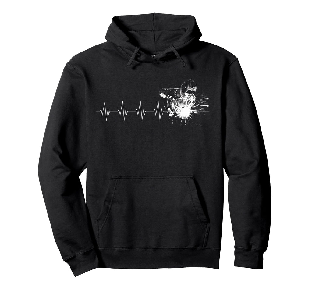 Welder Heartbeat Welders Welding Hoodie - Unique Graphic for Adults - T-Shirt, Sweatshirt, Hoodie