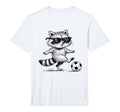 Mens Raccoon Soccer Player T-Shirt - Minimalist Print for Adults - T-Shirt, Sweatshirt, Hoodie