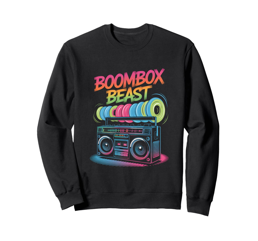 Boombox Beast 80S Hip Hop Old Sweatshirt - Streetwear Style Men Women - T-Shirt, Sweatshirt, Hoodie