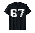 Number 67 Distressed Sixty Seven Sport T-Shirt - Minimalist Print Unisex - T-Shirt, Sweatshirt, Hoodie