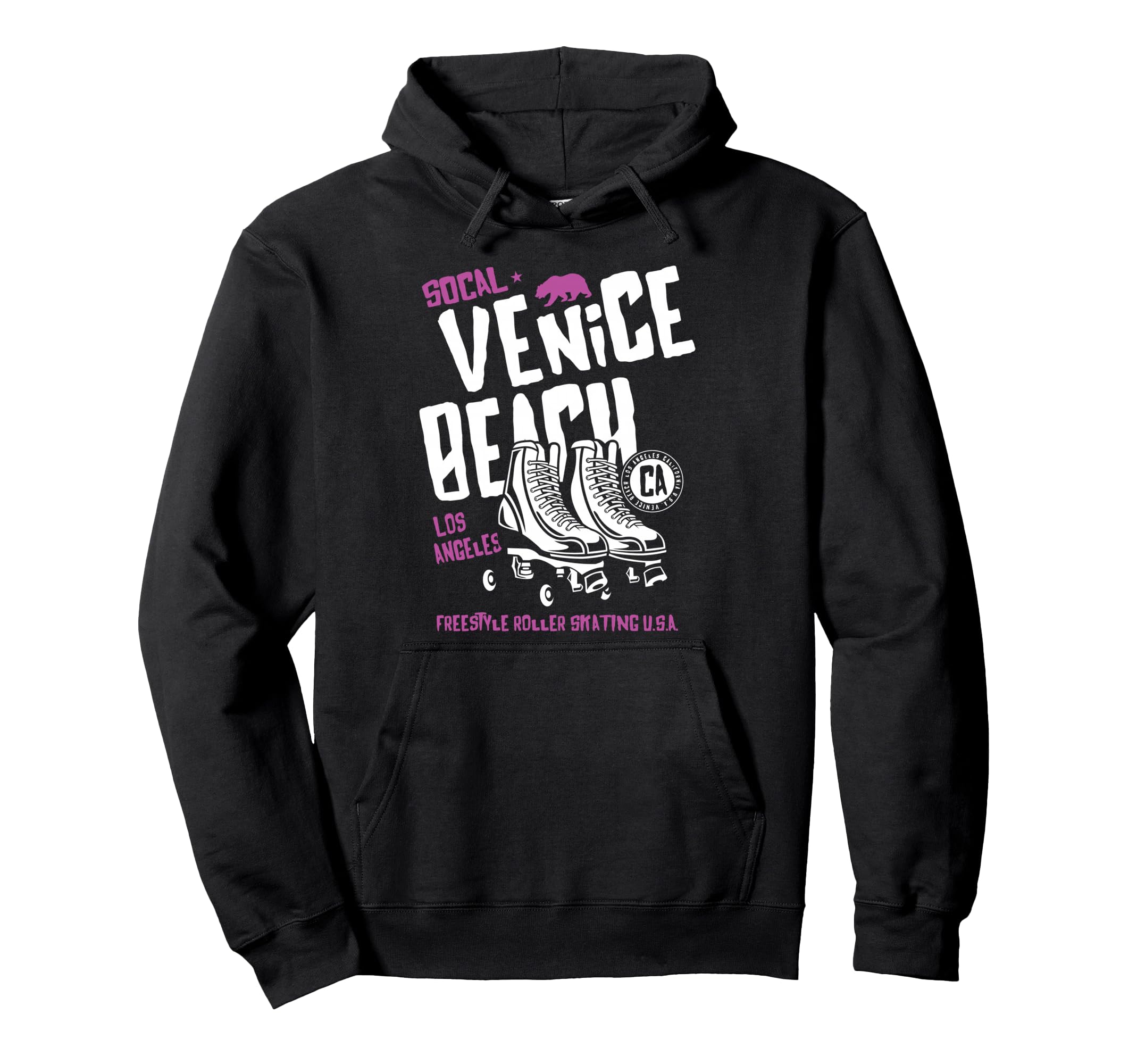 Venice Beach California Roller Skate Hoodie - Novelty Apparel for Adults - T-Shirt, Sweatshirt, Hoodie