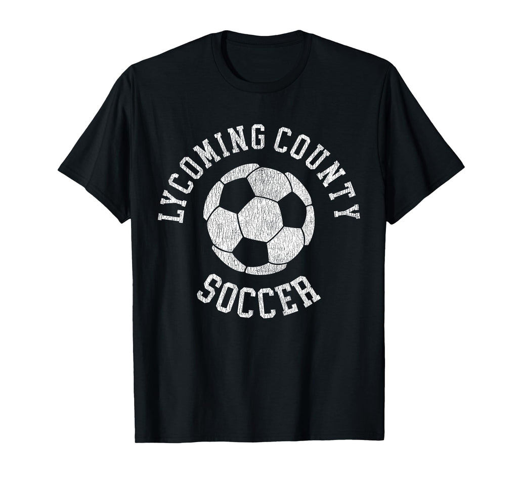 Lycoming County Soccer Distressed 90S T-Shirt - Novelty Apparel for Adults - T-Shirt, Sweatshirt, Hoodie