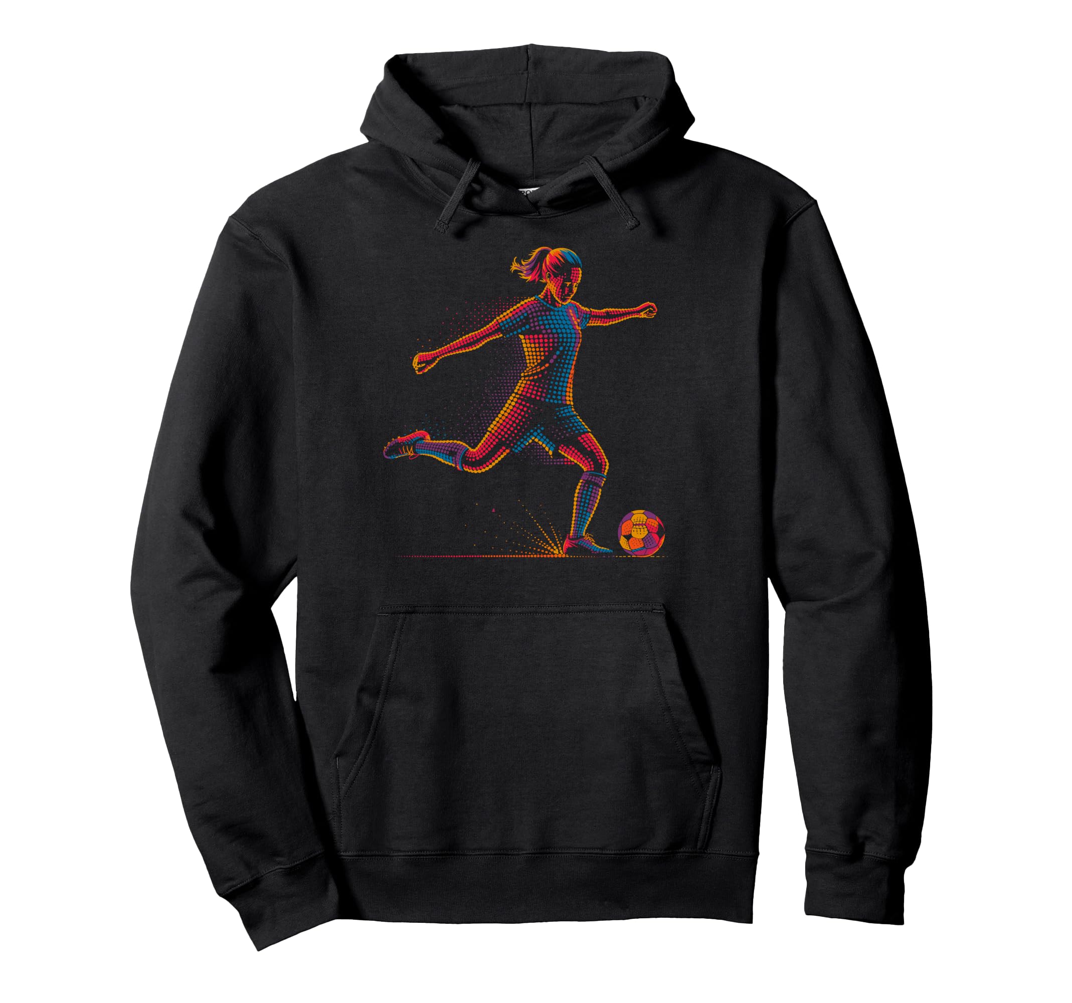Colorful Funny Soccer Fan Dad Mom Game Hoodie - Graphic Print for Adults - T-Shirt, Sweatshirt, Hoodie