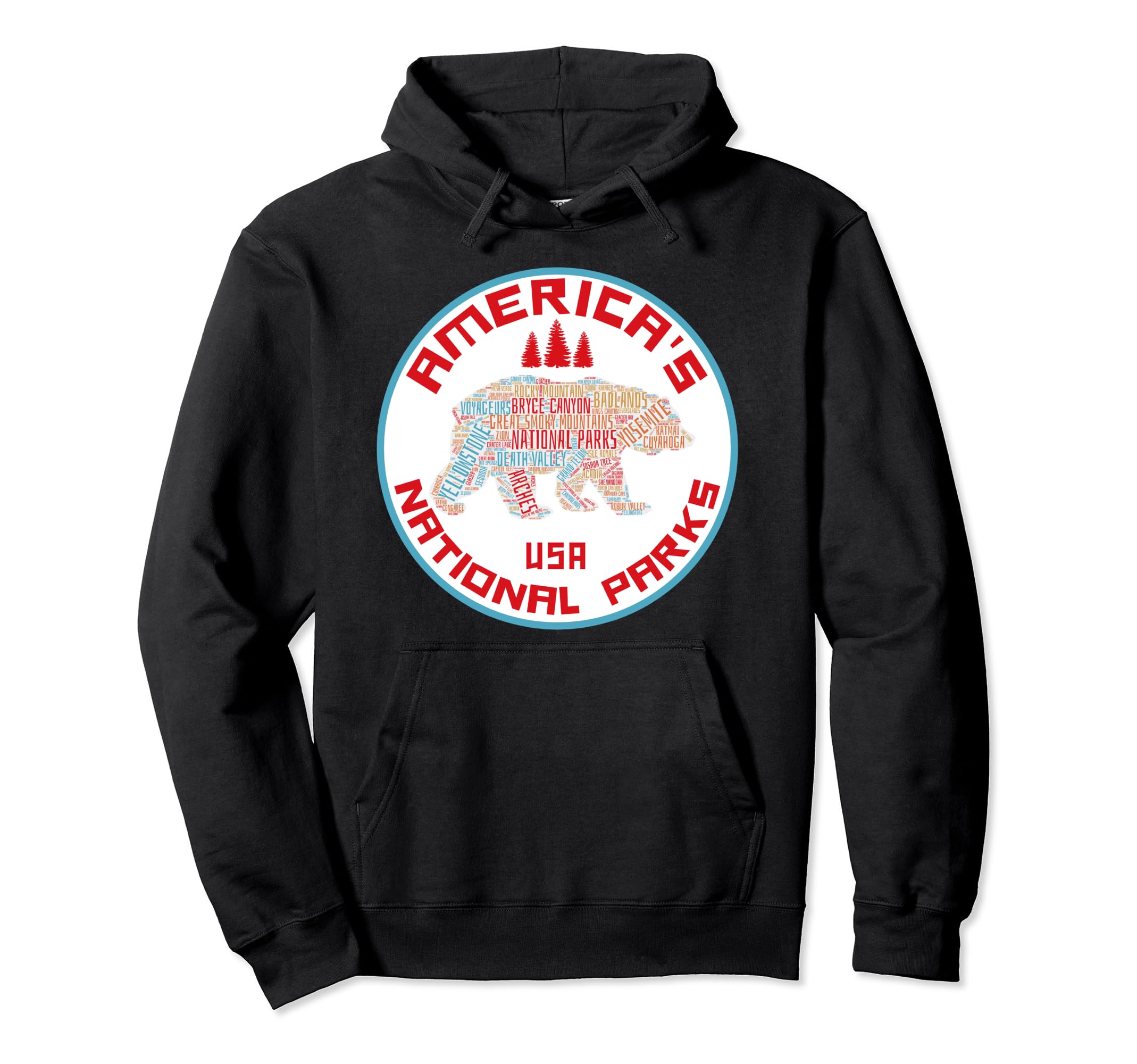 National Parks Bear Hiking Travel Hoodie - Casual Everyday Wear for Adults - T-Shirt, Sweatshirt, Hoodie