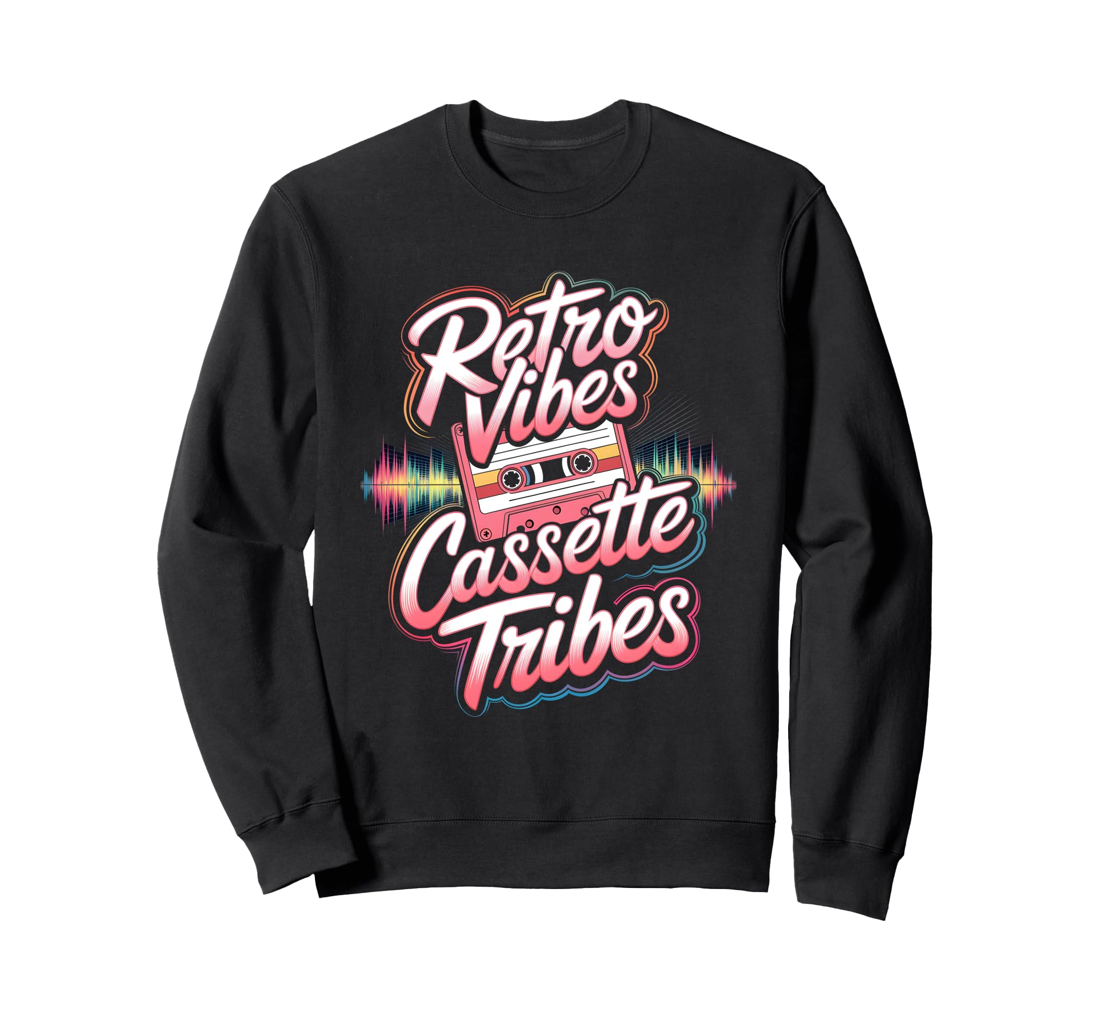 Vibes Cassette Tribes Cassette Tape Sweatshirt - Unique Graphic for Adults - T-Shirt, Sweatshirt, Hoodie