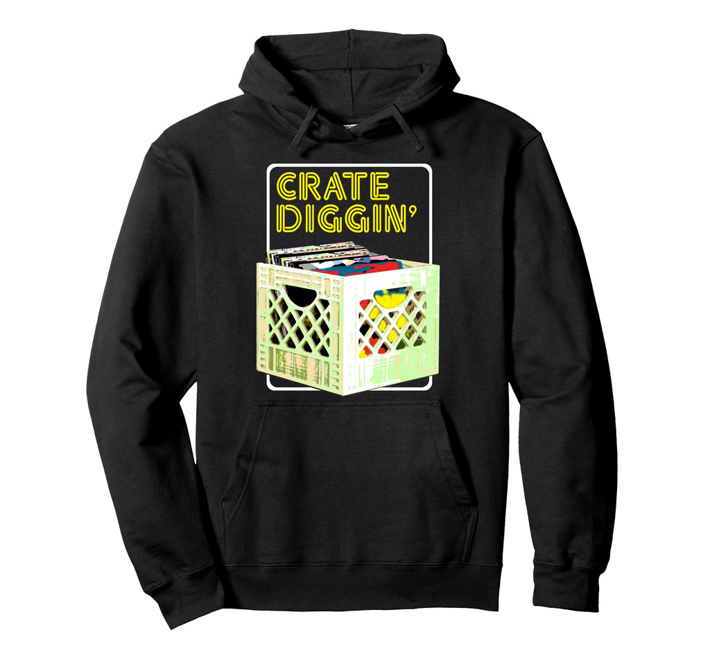 Old School Dj Hip Hop Vinyl Collector Hoodie - Unique Graphic Unisex - T-Shirt, Sweatshirt, Hoodie
