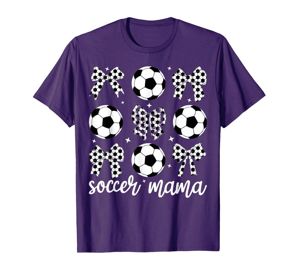 Soccer Mama Coquette Bow Soccer Mom T-Shirt - Casual Everyday Wear Unisex - T-Shirt, Sweatshirt, Hoodie