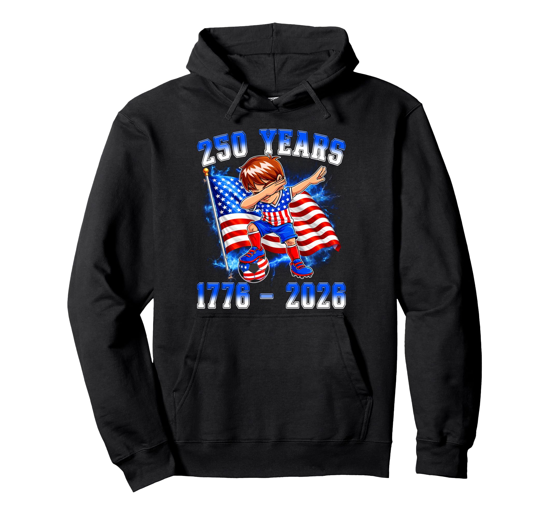 250Th Anniversary Dabbing Soccer 250Th Hoodie - Novelty Apparel Unisex - T-Shirt, Sweatshirt, Hoodie