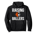 Raising Ballers Basketball Soccer Dad Hoodie - Minimalist Print Unisex - T-Shirt, Sweatshirt, Hoodie