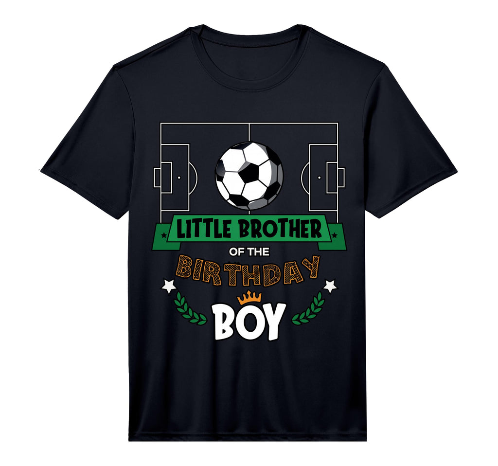Little Brother Birthday Soccer T-Shirt - Casual Everyday Wear Men Women - T-Shirt, Sweatshirt, Hoodie