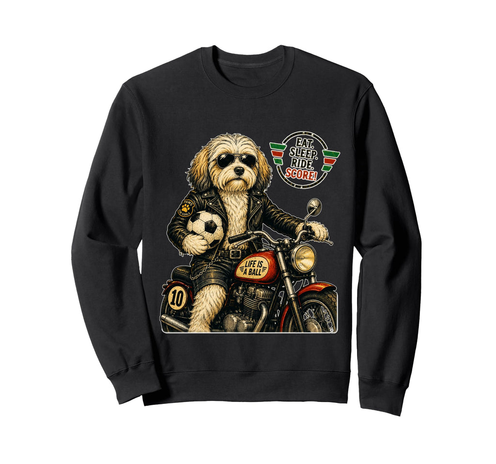 Havanese Motorbike Love Footbal Sweatshirt - Custom Art Print Men Women - T-Shirt, Sweatshirt, Hoodie