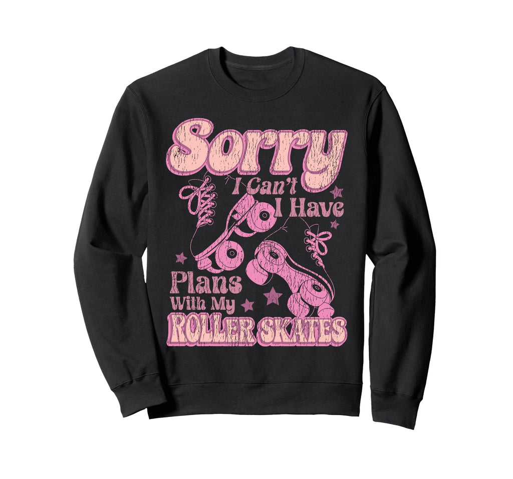 Roller Skating Skate 1970S Sorry I Sweatshirt - Minimalist Print Men Women - T-Shirt, Sweatshirt, Hoodie