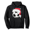Santa Soccer Ball Player Coach Hoodie - Novelty Apparel Unisex - T-Shirt, Sweatshirt, Hoodie