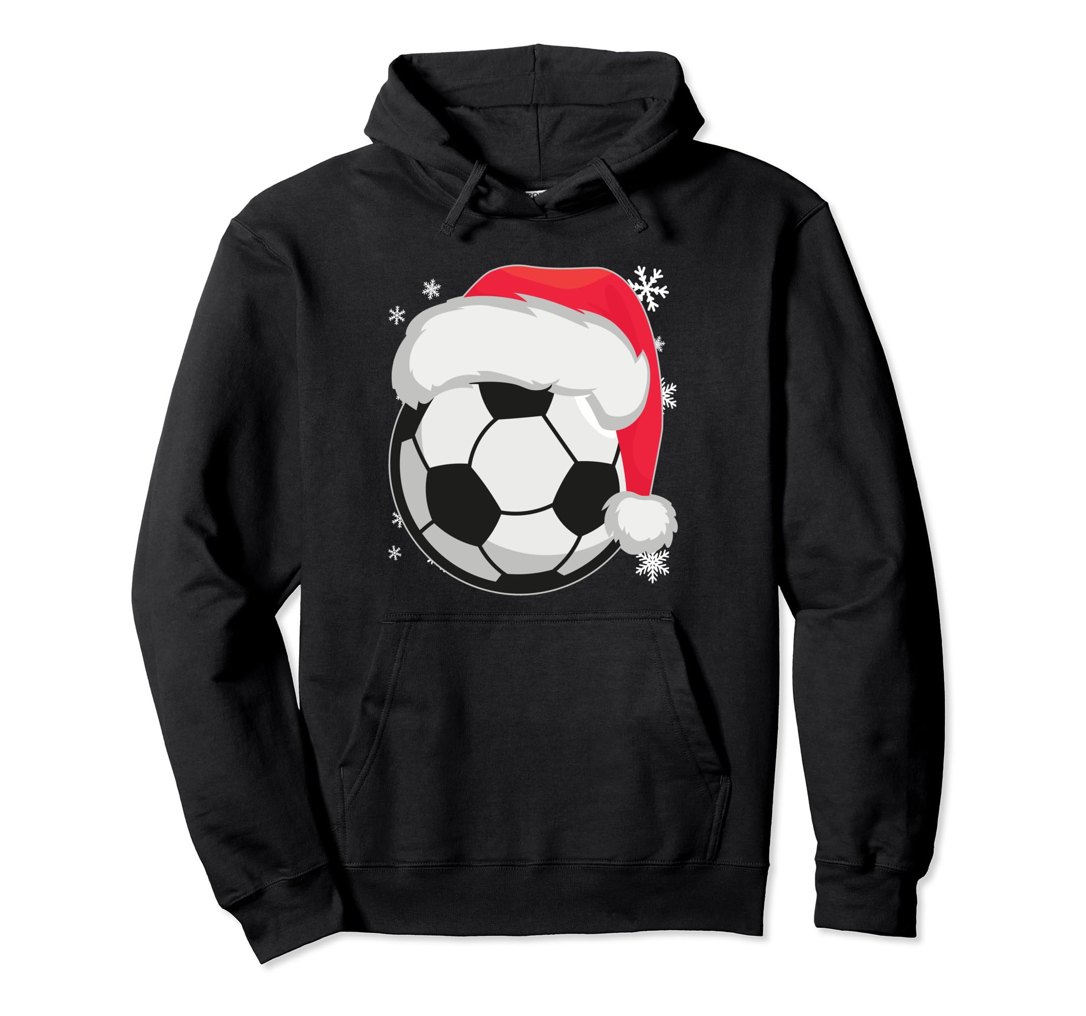 Santa Soccer Ball Player Coach Hoodie - Novelty Apparel Unisex - T-Shirt, Sweatshirt, Hoodie